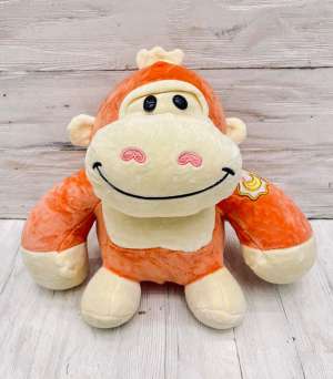 عروسک میمون خندان ( رنگ : نارنجی)