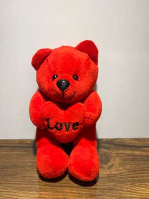 عروسک طرح خرس قرمزقلب دار جنس نانو مناسب ولنتاین